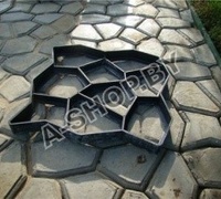 Формы для садовой дорожки "Круглые камни" 9 камней (4 шт.) 44*44*4 см (форма для тротуарной плитки)