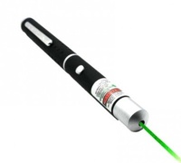 Зеленая лазерная указка Green Laser Pointer 50 мвт с 5 насадками 