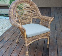 Кресло из ротанга «Паутинка», цвет коньяк