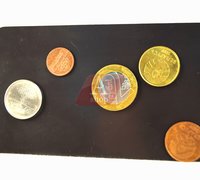 Гибкая двухсторонняя магнитная монетница (большая - 11,5 х 6,9 см)