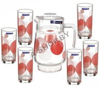Набор стаканов с кувшином G8277 CONST RED 7 предметов на 6 персон