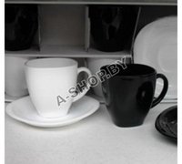 Чайный набор посуды Luminarc BLANC/NOIR  D2371, 0,22 л 6 персон (CARINE MIX TREE 12 пр.) 