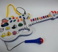 Детская музыкальная гитара c микрофоном Zhuang Lin Electronic 10 sounds HK-952m 