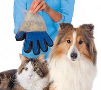 ТОЛЬКО ПО АКЦИИ! Перчатка для вычесывания шерсти домашних животных True Touch