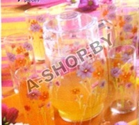 Набор стаканов с кувшином E3758 COUNTRY FLOWER 7 предметов на 6 персон