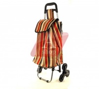 Сумка-тележка на колесах хозяйственная со стульчиком, механизмом преодоления ступенек