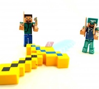 Набор фигурок Герои и Алмазный меч из игры Майнкрафт Minecraft "0027"