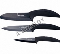 Bergner Набор из 3 керамических ножей (черные)