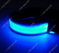 Фликер светодиодный Led security belt slap bracelets цвет: голубой