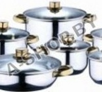 Набор посуды KaiserHoff KH-154 из 12 предметов нержавеющая сталь 