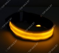 Фликер светодиодный Led security belt slap bracelets цвет: желтый