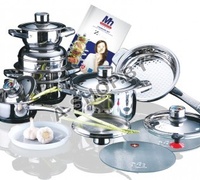 Посуда Millerhaus 17 предметов: Германия. Кастрюли из нержавеющей стали с термодатчиками