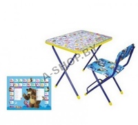 Комплект КП2 "Русско-английская азбука Маша и медвель" (стол+стул мягк. моющийся) "TEX"