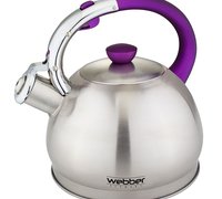 Чайник со свистком 2,0л Webber ВЕ-0546 сатин