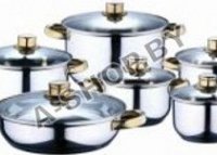Набор посуды KaiserHoff KH-154 из 12 предметов нержавеющая сталь 