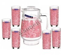 Набор стаканов с кувшином PLENITUDE ROSE D2330, 7 предметов на 6 персон