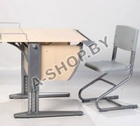 Набор универсальной мебели: стол, стул  (серый,клен) "TEX"