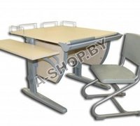 Набор универсальной мебели: стол, стул  (СУТ.14-02) (серый,клен) "TEX"