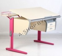 Набор универсальной мебели: стол, стул (розовый, клен) "TEX"